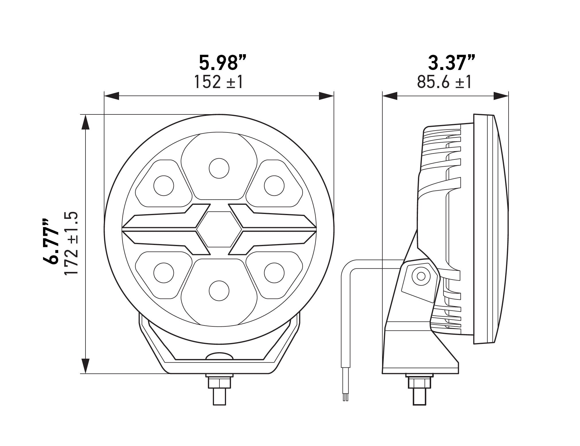 Hella 358228801 - Hella Blade 6" Driving Lamps & Shield Set