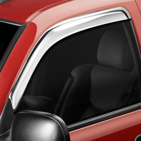 AVS® • 684141 • Tape-On Ventvisor Chrome • Rain Deflectors • Ford Edge 07-14