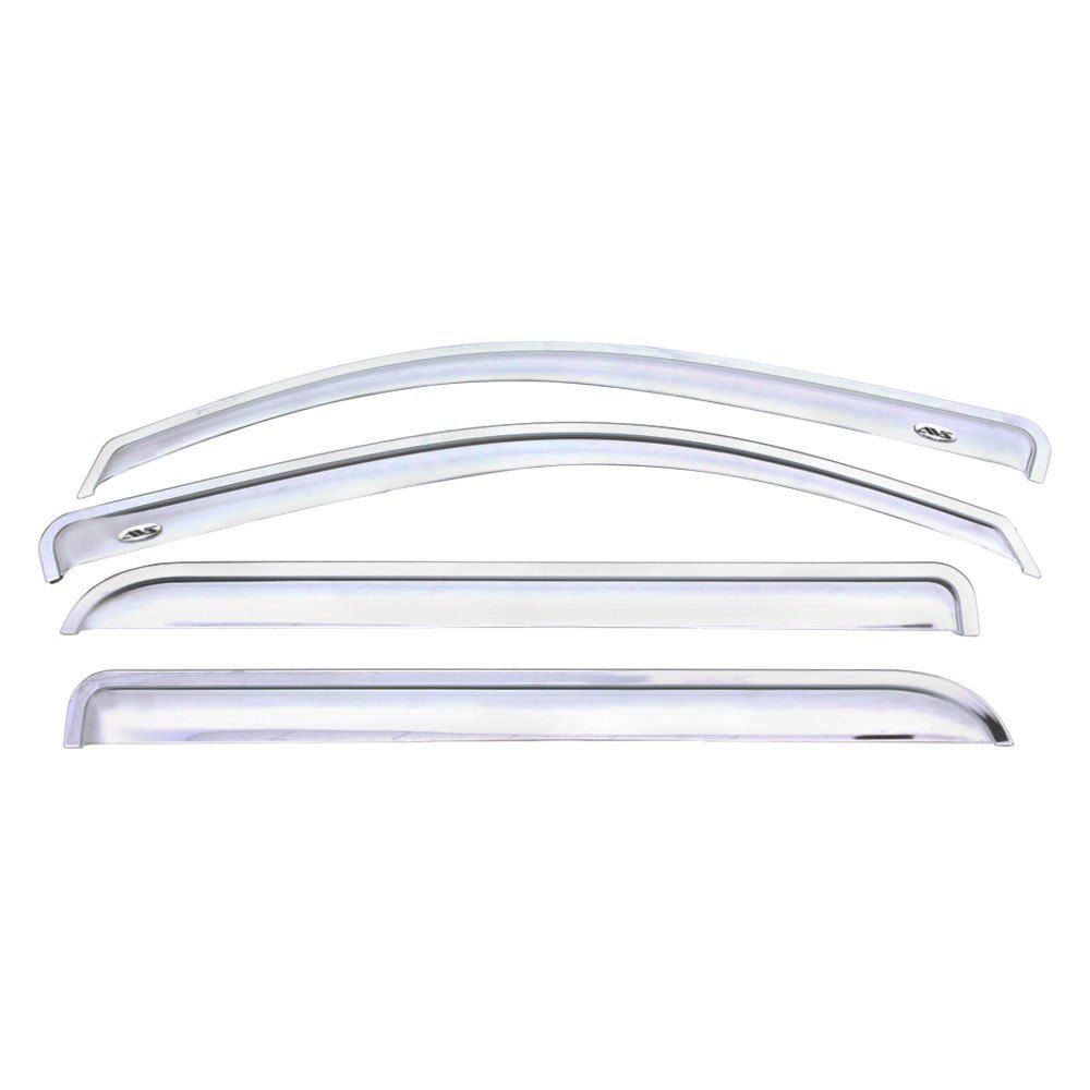 AVS® • 684515 • Tape-On Ventvisor Chrome • Rain Deflectors • Chevy Silverado /Sierra 07-14