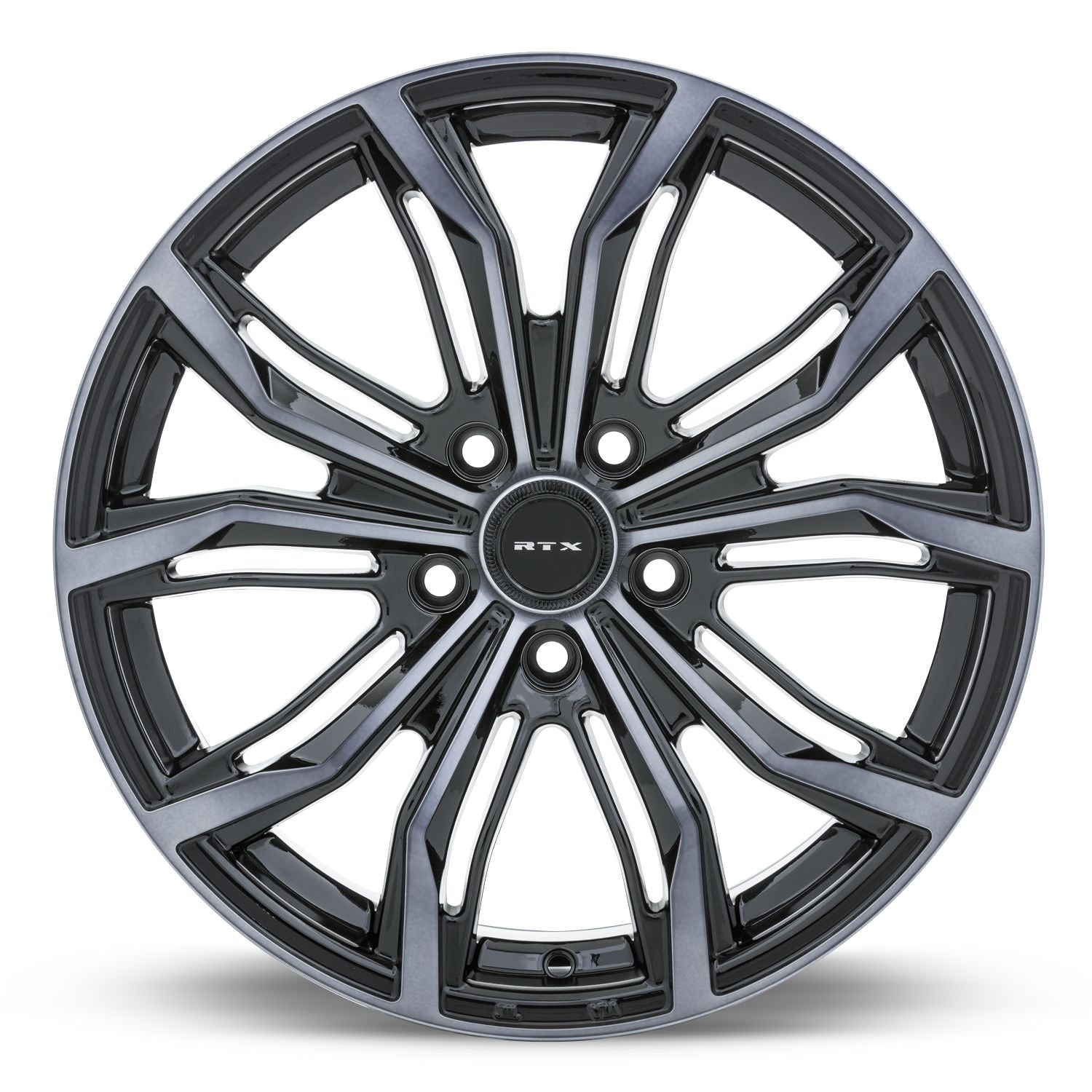 Black Widow • Black Machined Grey • 17x7.5 5x114.3 ET42 CB73.1