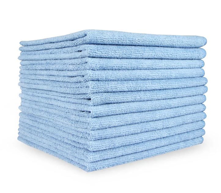 Ceco CCT-02 - (12 Pk.) Blue Microfiber Polishing Cloth - 16" x 16"