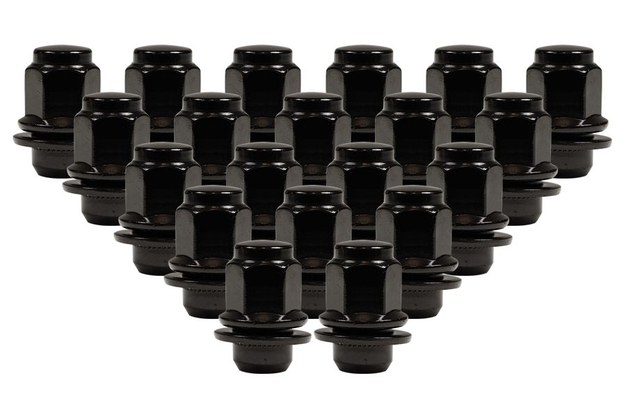 Ceco CD5309LBKZ-20 - (20) Black Zinc Toyota OEM Style Shank Lug Nuts 14X1.5 46mm 21mm HEX