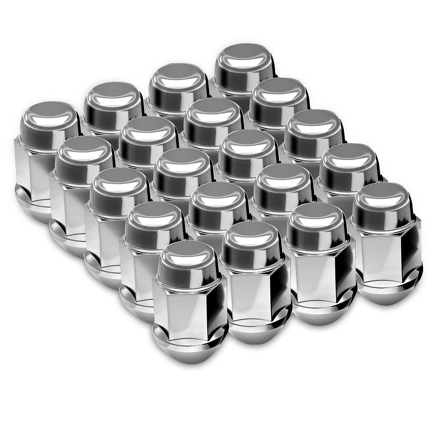 RTX® • N0906-20 • Lug Nut Kits • Hex Lug Nuts • Chrome • Conical • 12M X 1.25