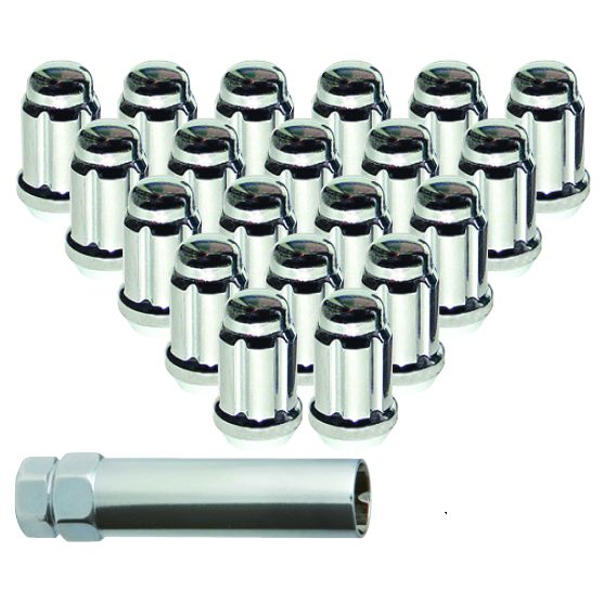 RTX® • TN0206-20 • Lug Nut Kits • Spline Drive Lug Nuts & Key • Chrome • Conical • 12M X 1.25