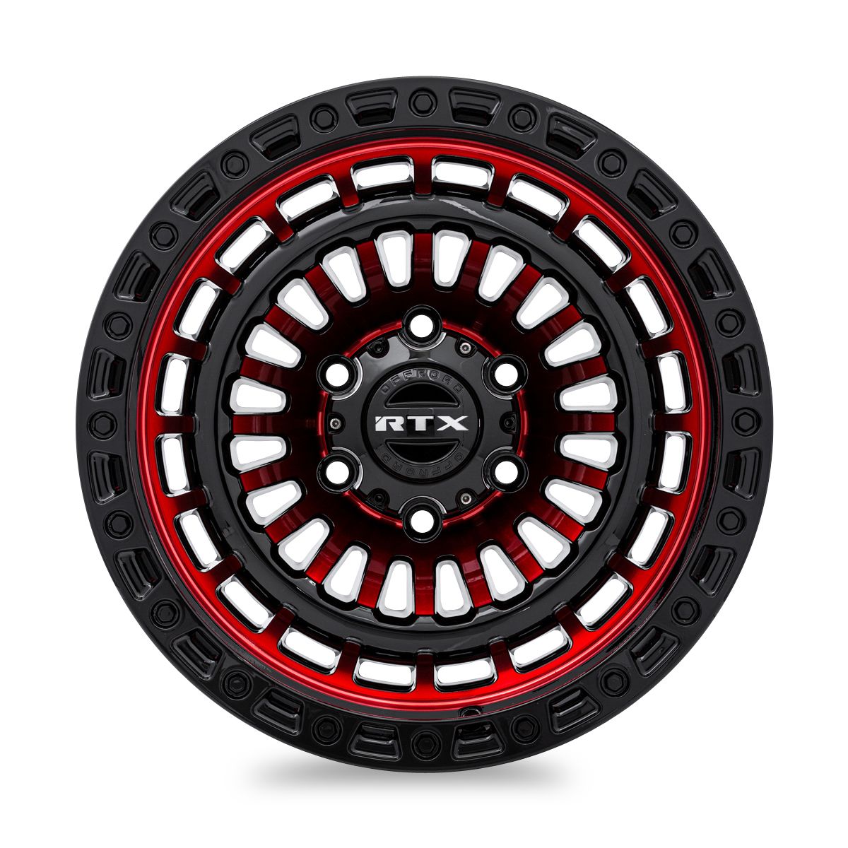 Moab • Gloss Black Machined Red • 18x9 5x127 ET-15 CB71.5