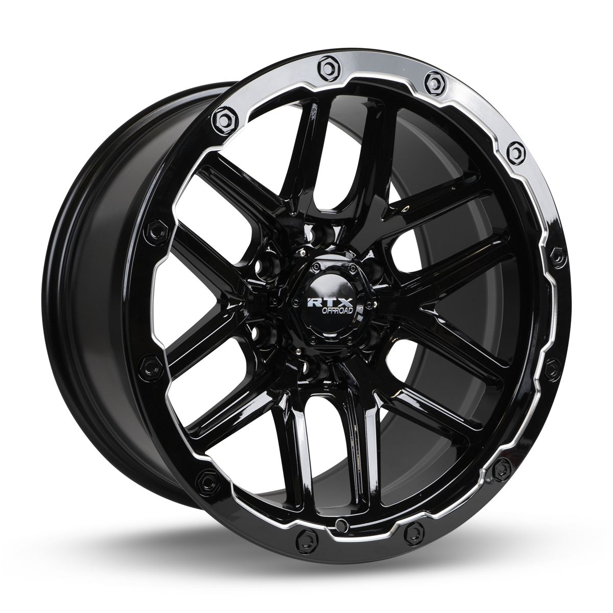 Volcano • Gloss Black Milled Edge • 20x10 6x135 ET-18 CB87.1