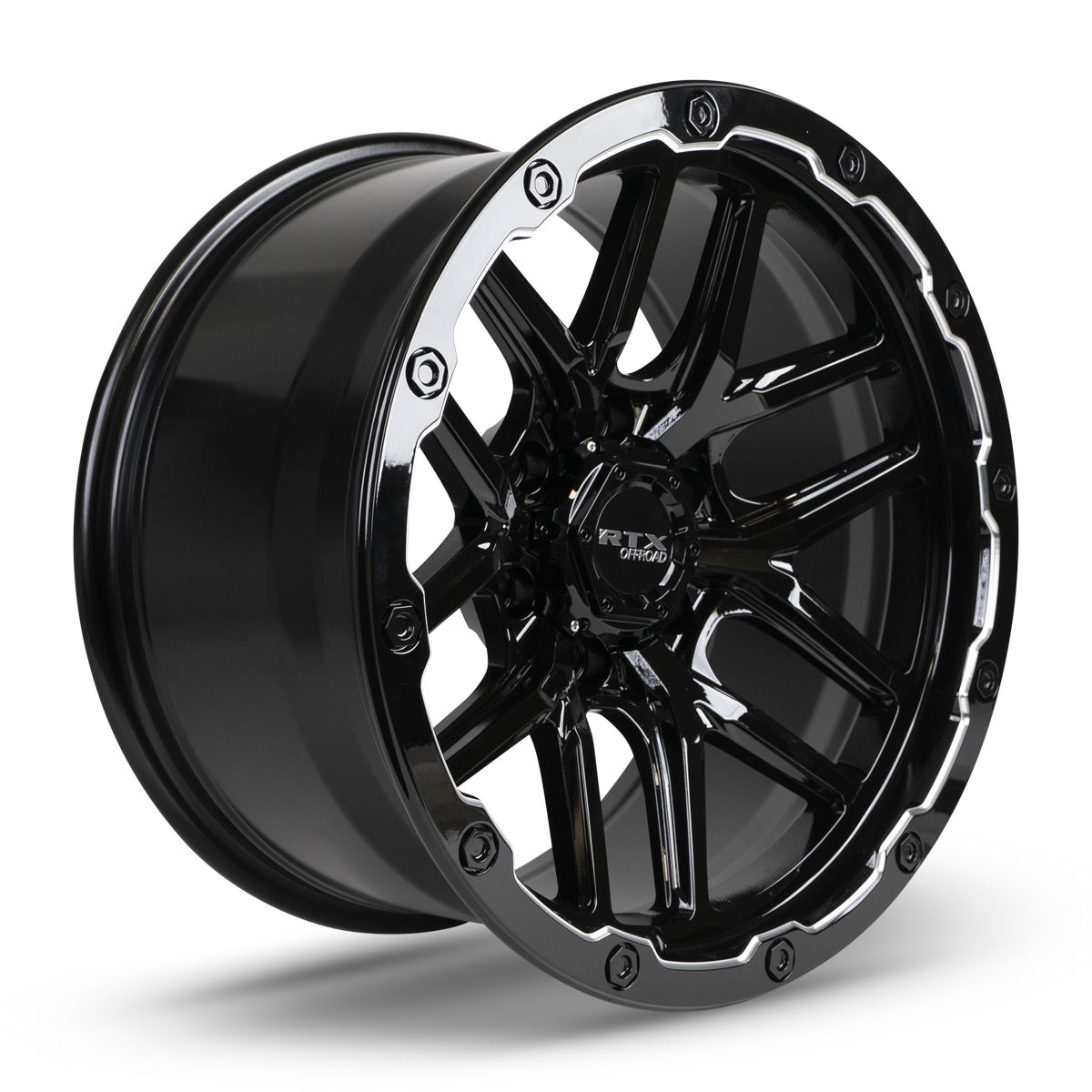 Volcano • Gloss Black Milled Edge • 20x10 6x135 ET-18 CB87.1