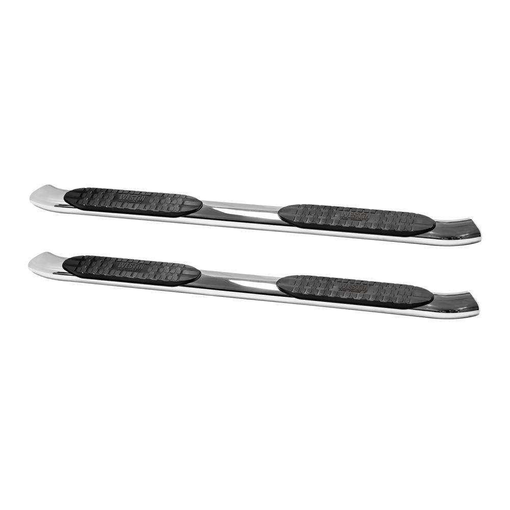 Westin 21-53940 - Pro Traxx 5" Oval Nerf Step Bars Stn.Steel F-150 SuperCrew 15-24 / F-250,350 17-24