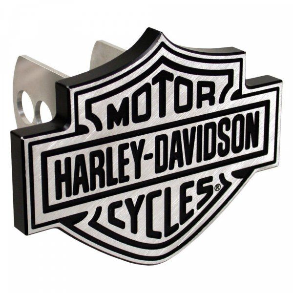 Plasticolor 002238 - Chrome Hitch Cover with Black Harley-Davidson Logo for 2" Receivers