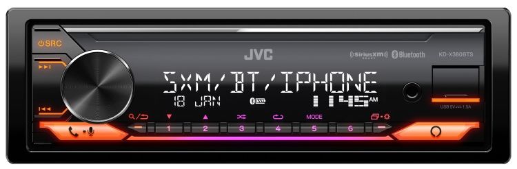 JVC KD-X380BTS - 1-DIN Digital Media Receiver with Bluetooth - 50Wx4