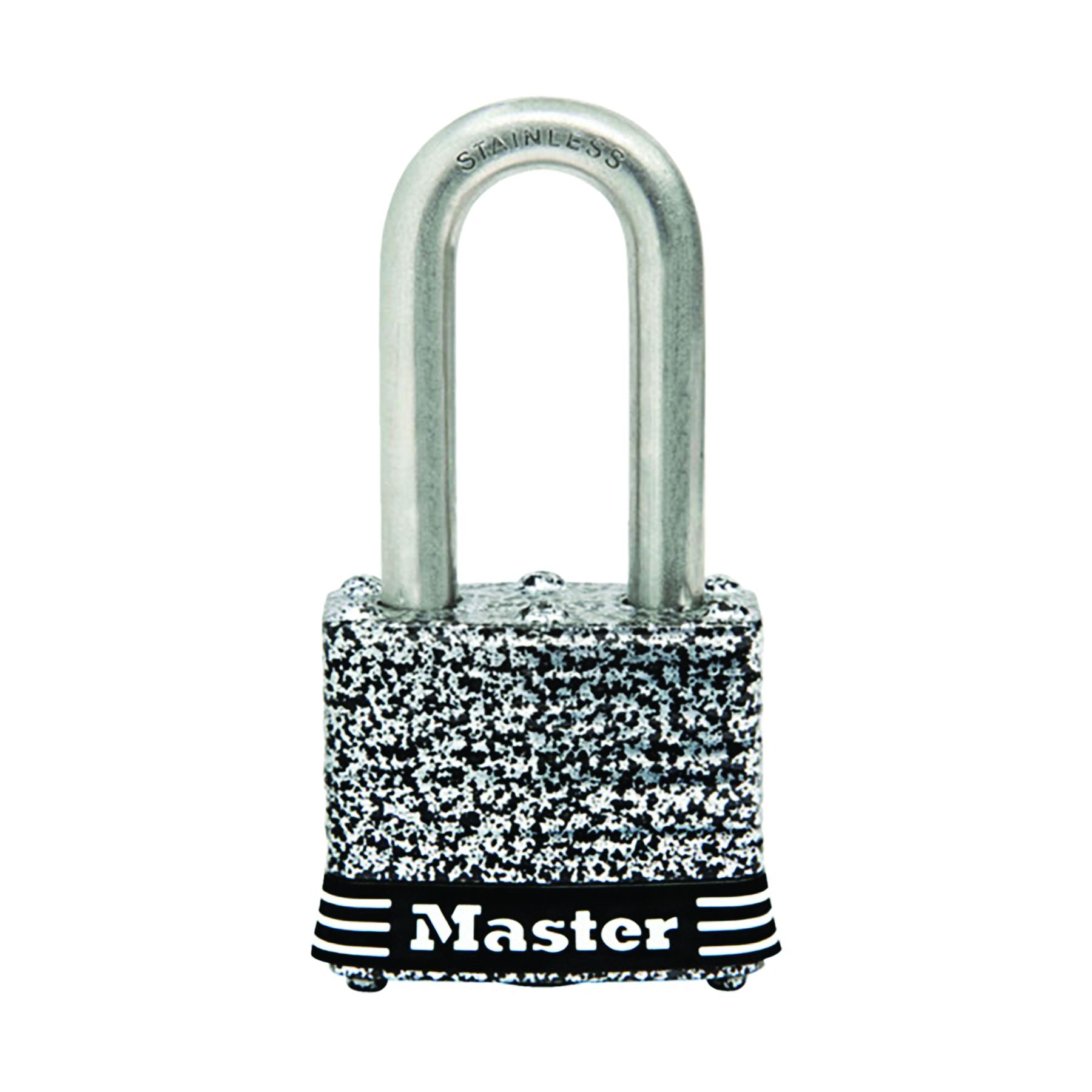 LAMINATED STAINLESS STEEL PADLOCK 1 9/16" x 1 1/2"