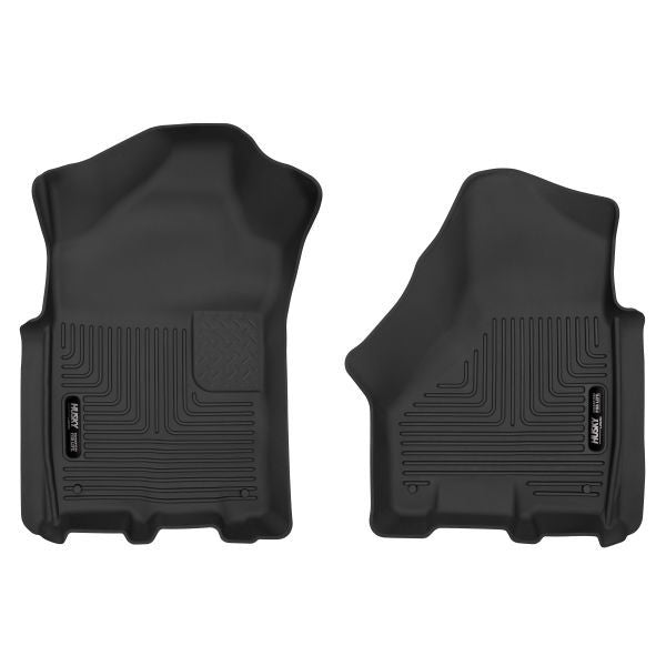 Husky Liners® • 54801 • X-Act Contour • Floor Liners • Black • Front • Ram 3500 19-22