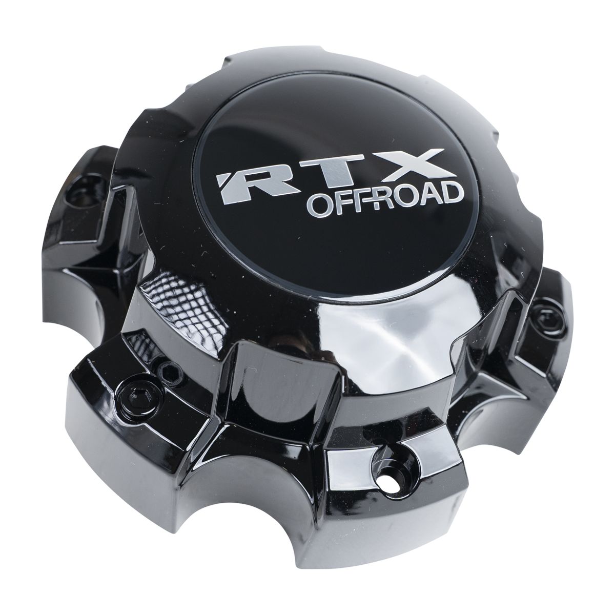 5905L130BB1 - Center Cap Gloss Black w/Black Logo w/RTX Offroad Chrome  w/- Center Cap  Screw M5L35