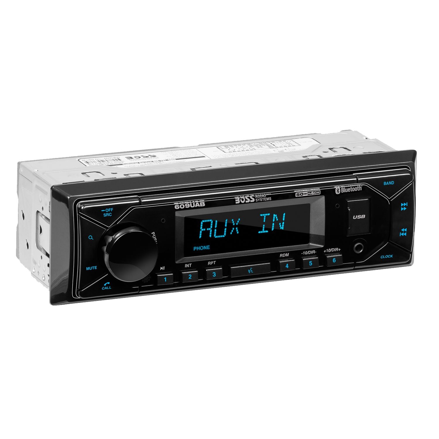 Boss 609UAB - Single-DIN, MECH-LESS Multimedia Player (no CD/DVD) Bluetooth