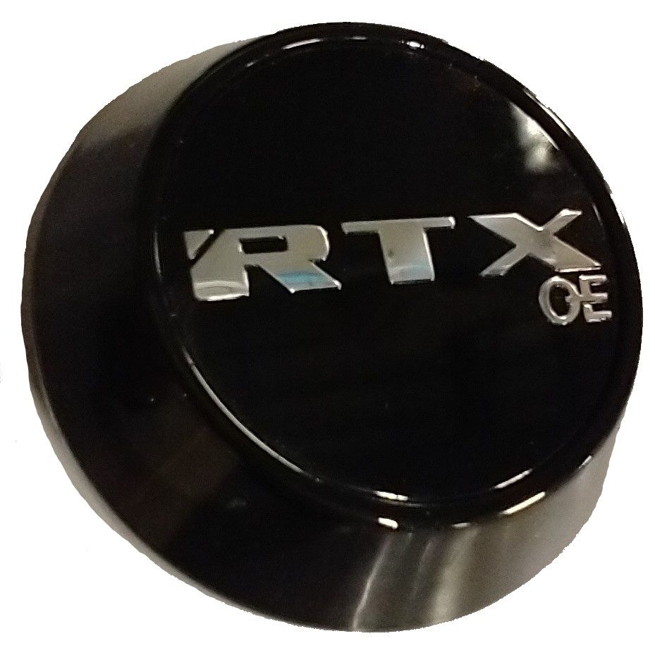 9082K68B1OE - Center Cap Gloss Black RTXoe Chrome Black Background