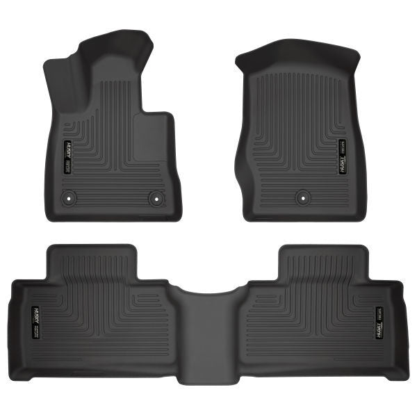 Husky Liners® • 99321 • WeatherBeater • Floor Liners • Black • Front & 2nd row • Ford Explorer 20-22