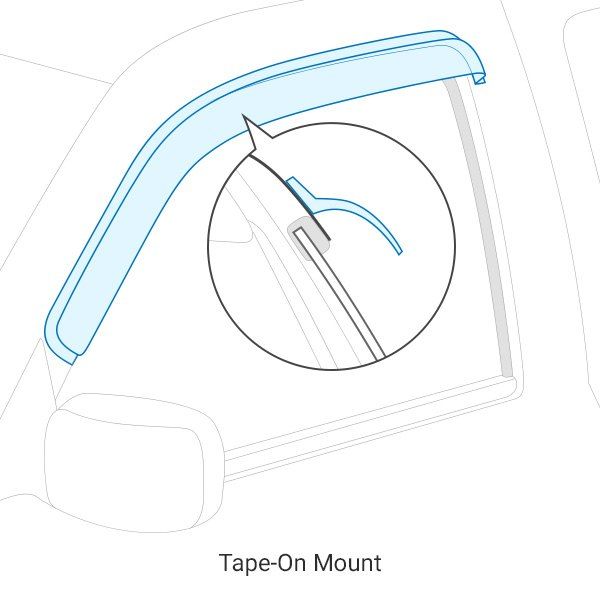 AVS® • 94723 • Tape-On Ventvisor • Rain Deflectors • Saturn Ion 03-07