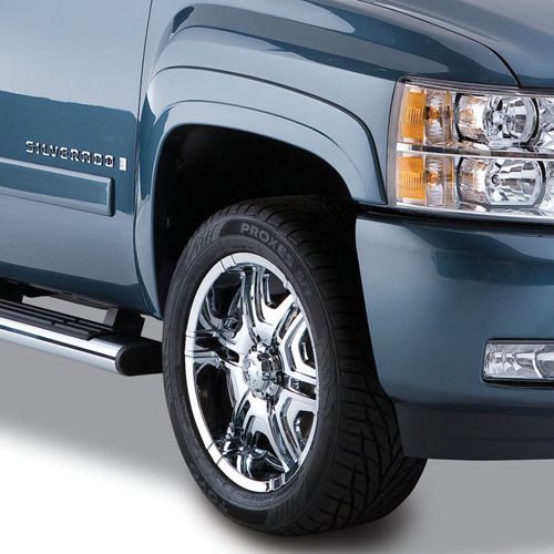 Bushwacker® • 40923-02 • OE Style • Black Fender Flares • Chevy Silverado 1500 07-13 / 2500, 3500 07-14