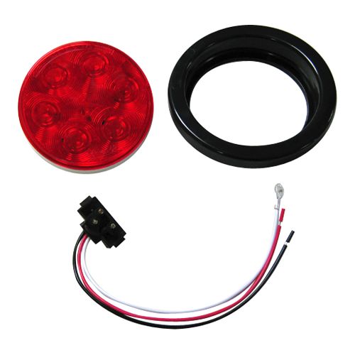 KIT REAR LIGHT 4" ROUND RED