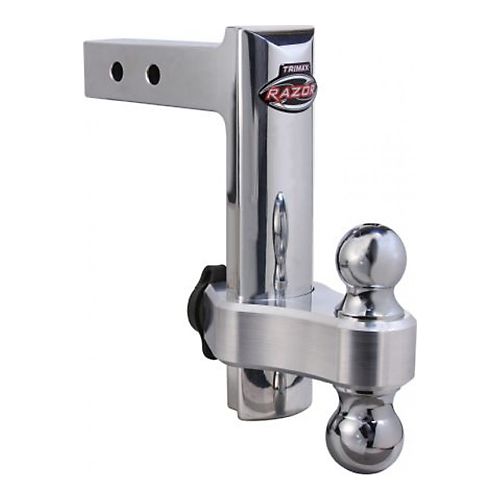 Trimax TRZ8AL - 8″ Aluminum Adjustable Drop Hitch w/Locking Ball Mount