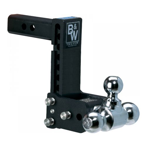 BW TS10049B - Tow & Stow Magnum 2" Receiver Hitch Tri-Ball; 10" Drop, 1-7/8", 2 x 2-5/16" Ball