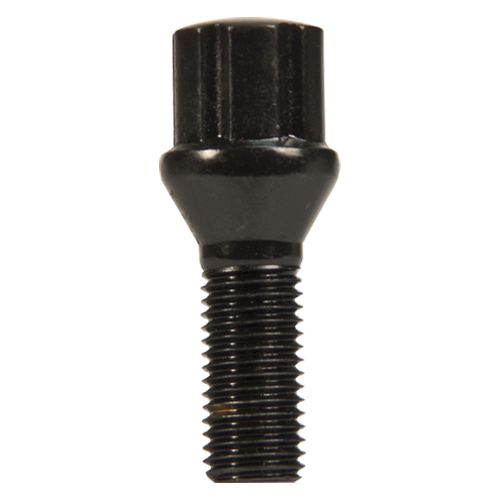 RTX TB0109B-100 - (100) Black 6 Spline Conical Bolts 14X1.25 27mm Hex 17/19MM