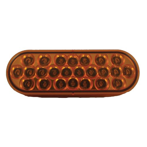 OVAL LED WARNING LIGHT QUAD FLASH AMBER