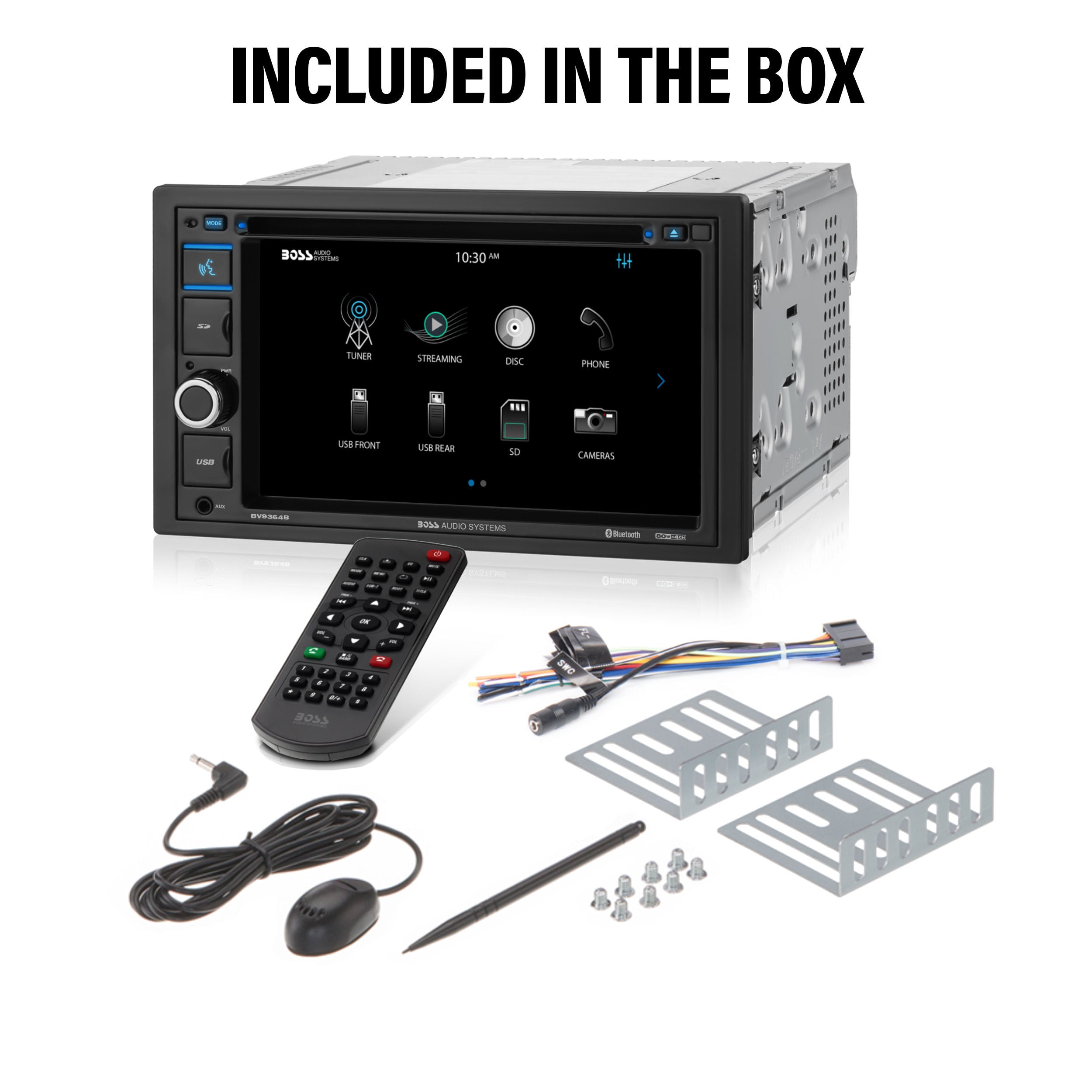 Boss BV9364B - Double-DIN DVD Player 6.2" Touchscreen Bluetooth