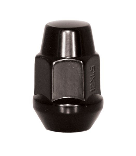 Ceco CD1706SBK-100 - (100) Black Bulge Acorn 2-PC Cone Seat Nut 12X1.25 35mm 19mm Hex