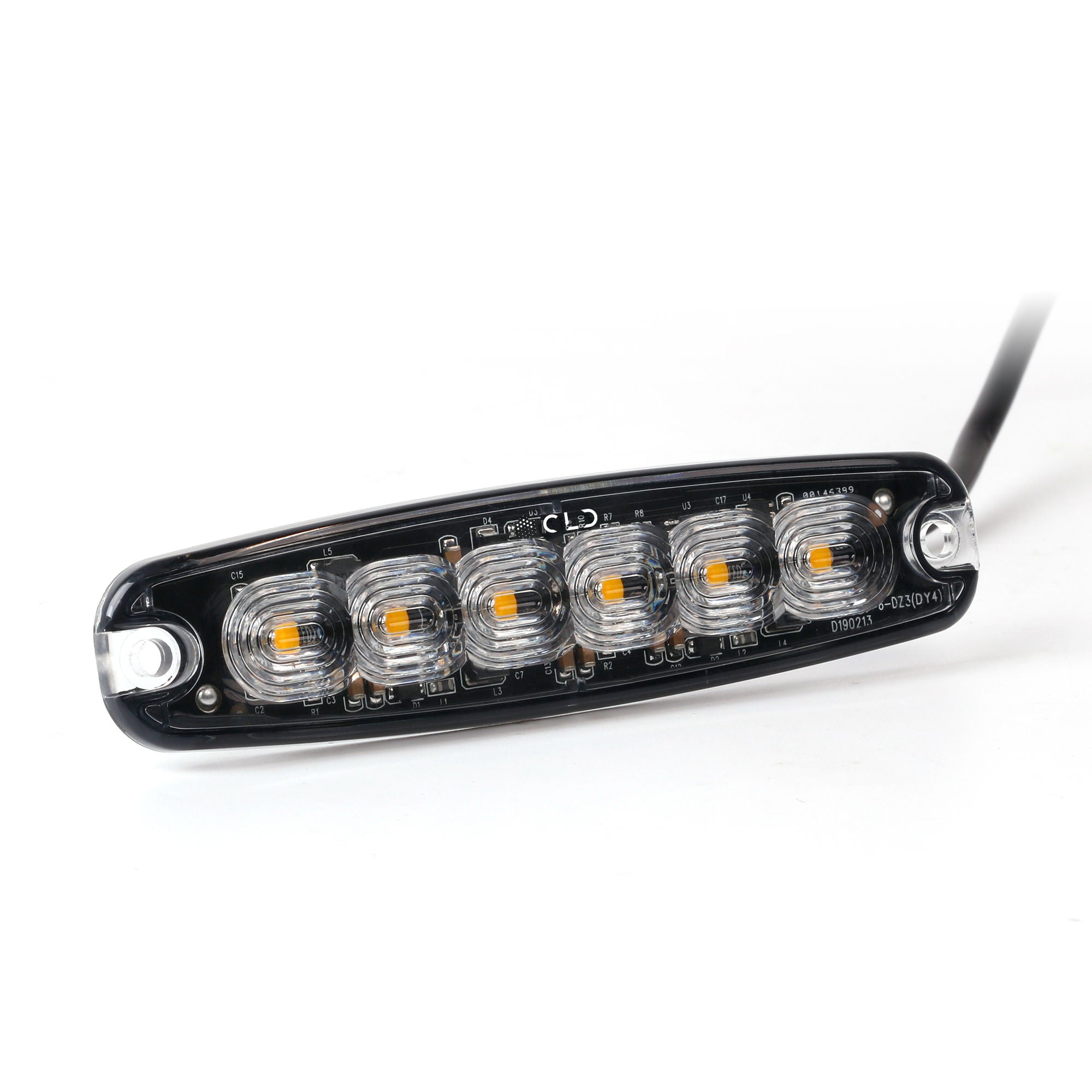 CLD CLDEM6 - 6 Amber LED Strobe Light - Street Legal LED Emergency Light with 26 Flash Patterns