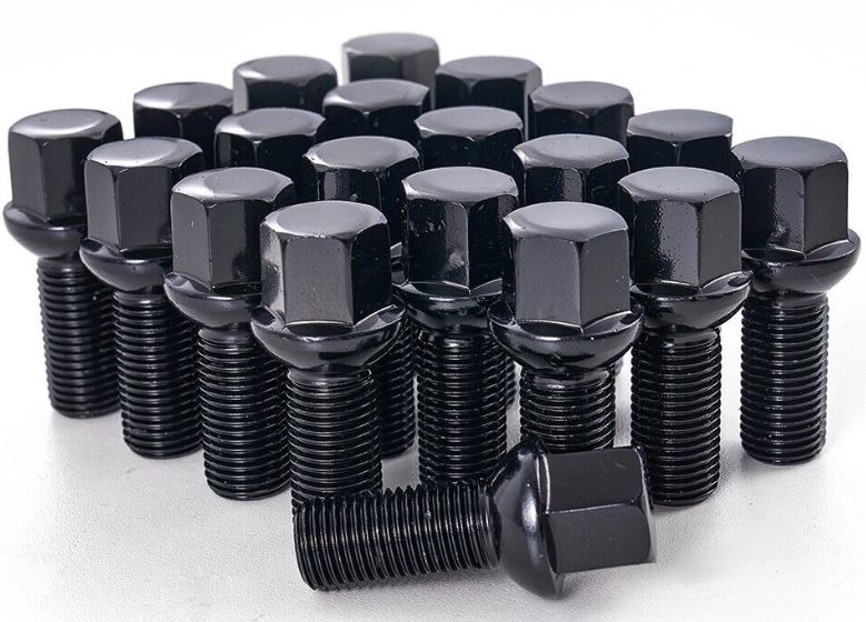 Ceco CD1859BK-5 - (20) Black Radius Bolts 15x1.25 28mm 17mm Hex