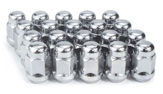 Ceco CD1707-5 - (20) Chrome Bulge Acorn 2-PC Lug Nuts 12x1.5 35mm 21mm Hex