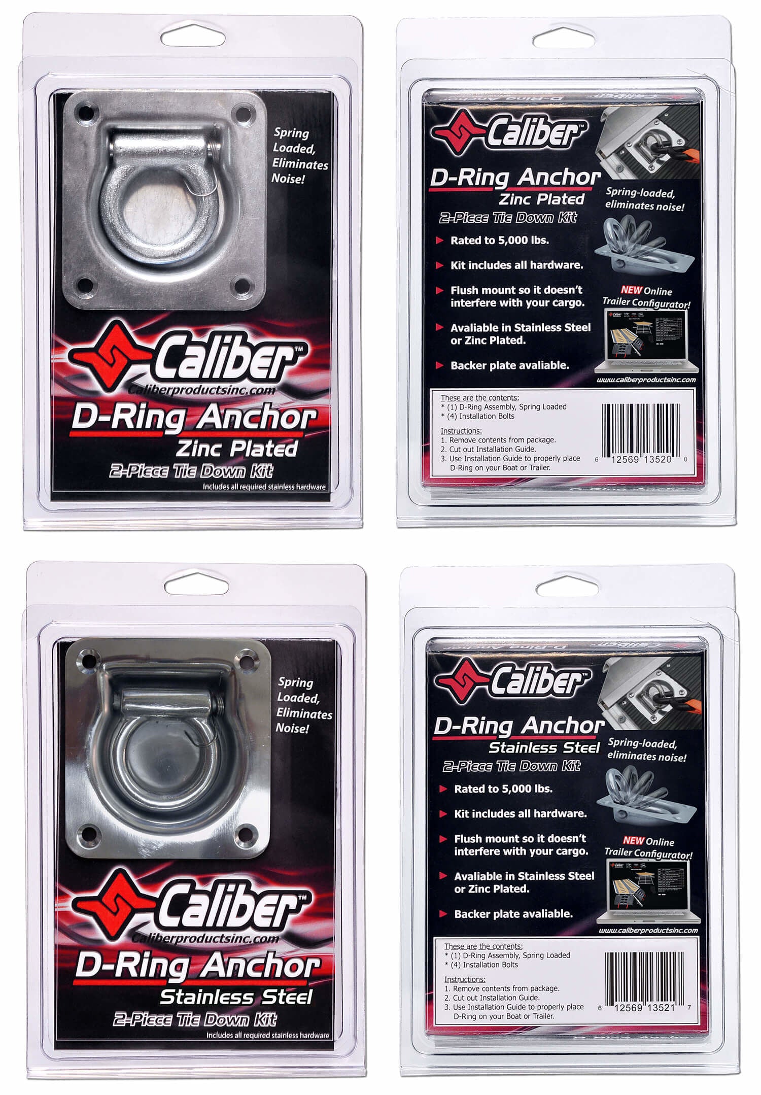 Caliber 13520 - D-Ring Kit - Zinc Plated