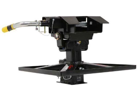 Demco 8550046 - 21K Recon Flat Deck Gooseneck-to-5th Wheel Trailer Hitch Adapter for Recessed Ball - Single Jaw