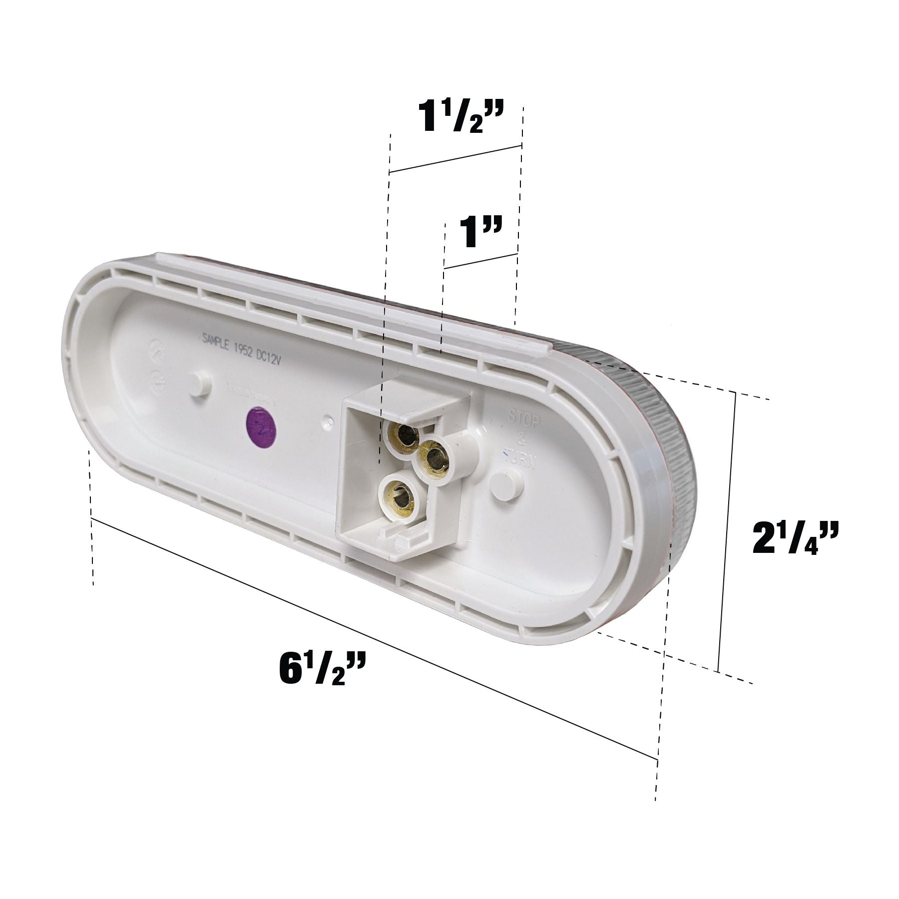 Uni-Bond LED2238-6C - LED Oval Back Up Lamp – 6 Diodes Clear