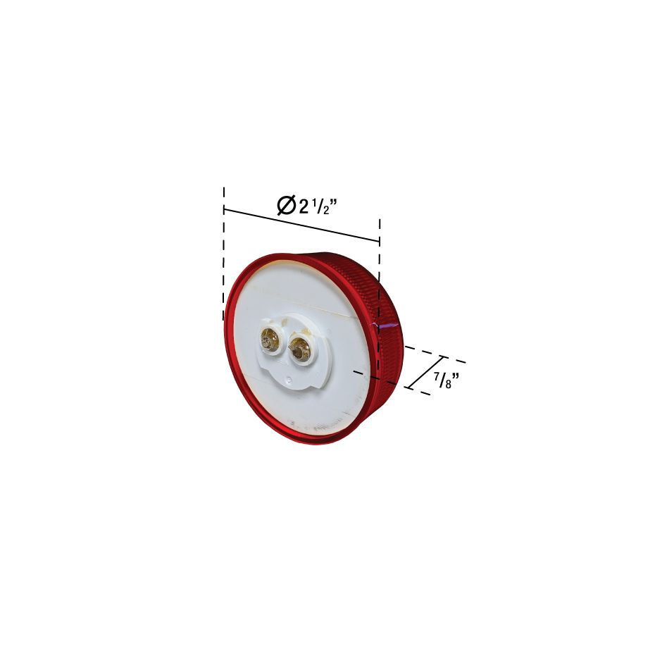 Uni-Bond LED2500-6R - LED 2.5" Round Marker Lamp Red - 6 Diode