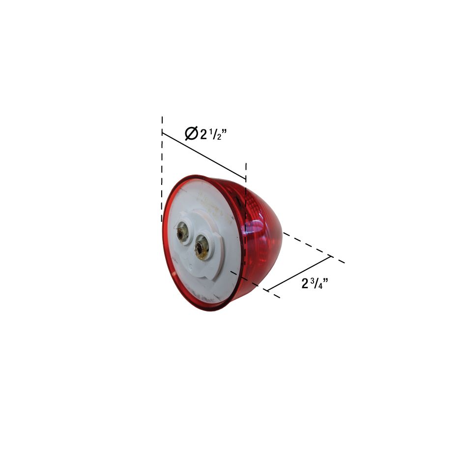 Uni-Bond LED7250-6R - 2.5″ LED Beehive Marker Lamp – 6 Diodes Red