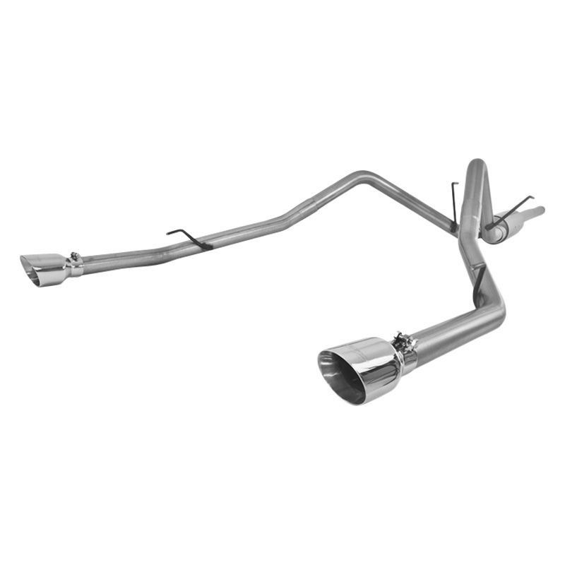 MBRP S5146AL - 2.5" Cat Back Dual Split Rear Aluminized Steel for Ram 1500 5.7L Hemi 09-18, 19-22 Classic