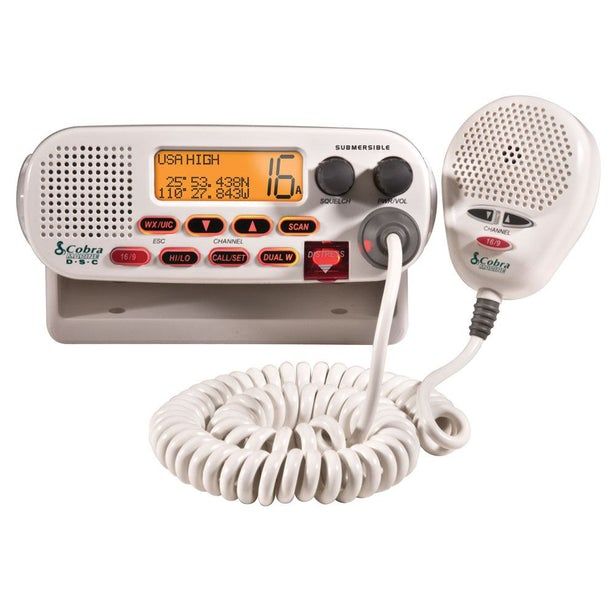 Cobra MRF45-D - Class-D Fixed Mount VHF Radio Marine White