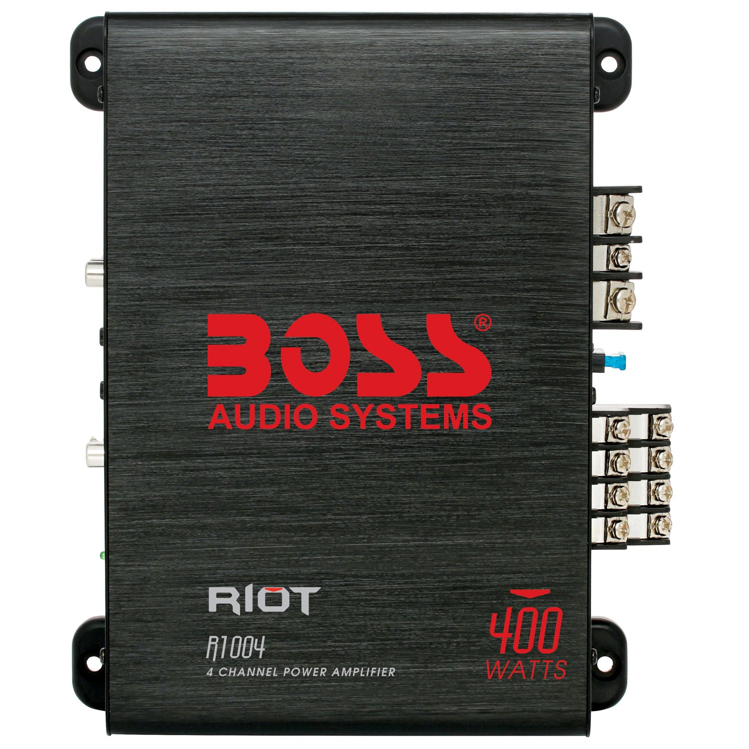 Boss R1004 - Riot Amplifier 4 channel Class A/B 400W 7.75"L x 9"W x 2"H