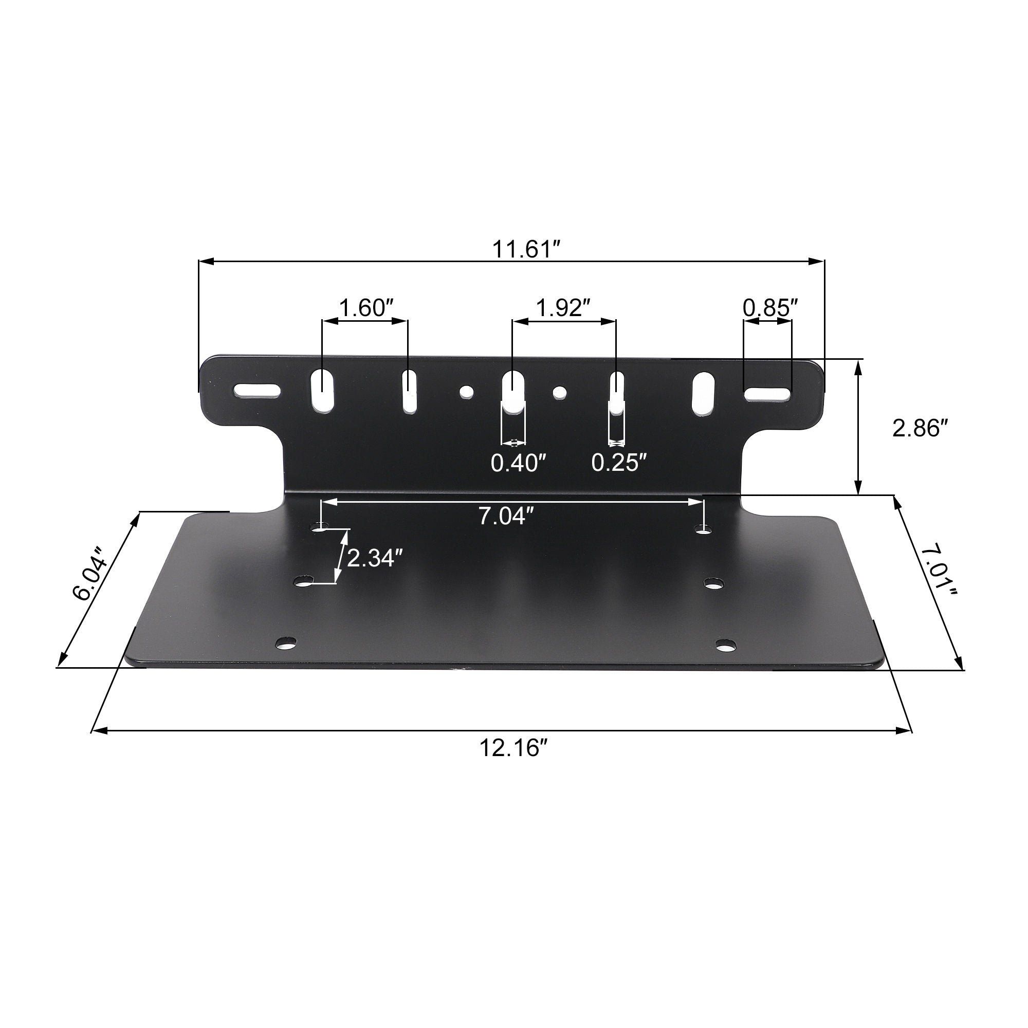 CLD CLDBRK21 - Front License Plate Mounting Bracket (fits short LED Light Bars and LED Pods)