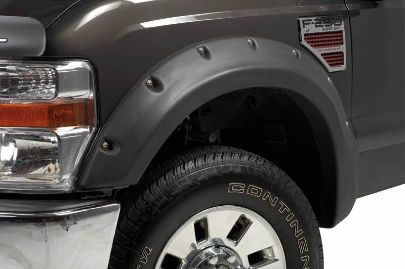 Stampede® • 8412-2 • Ruff Riderz • Black Fender Flares • Chevy Silverado / Sierra 1500 07-13, 2500HD/3500 07-14