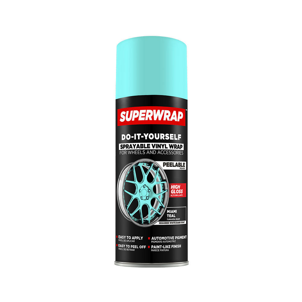 Superwrap SWGS12-CA - Sprayable Vinyl Wrap Solid Series Miami Teal, 313 g