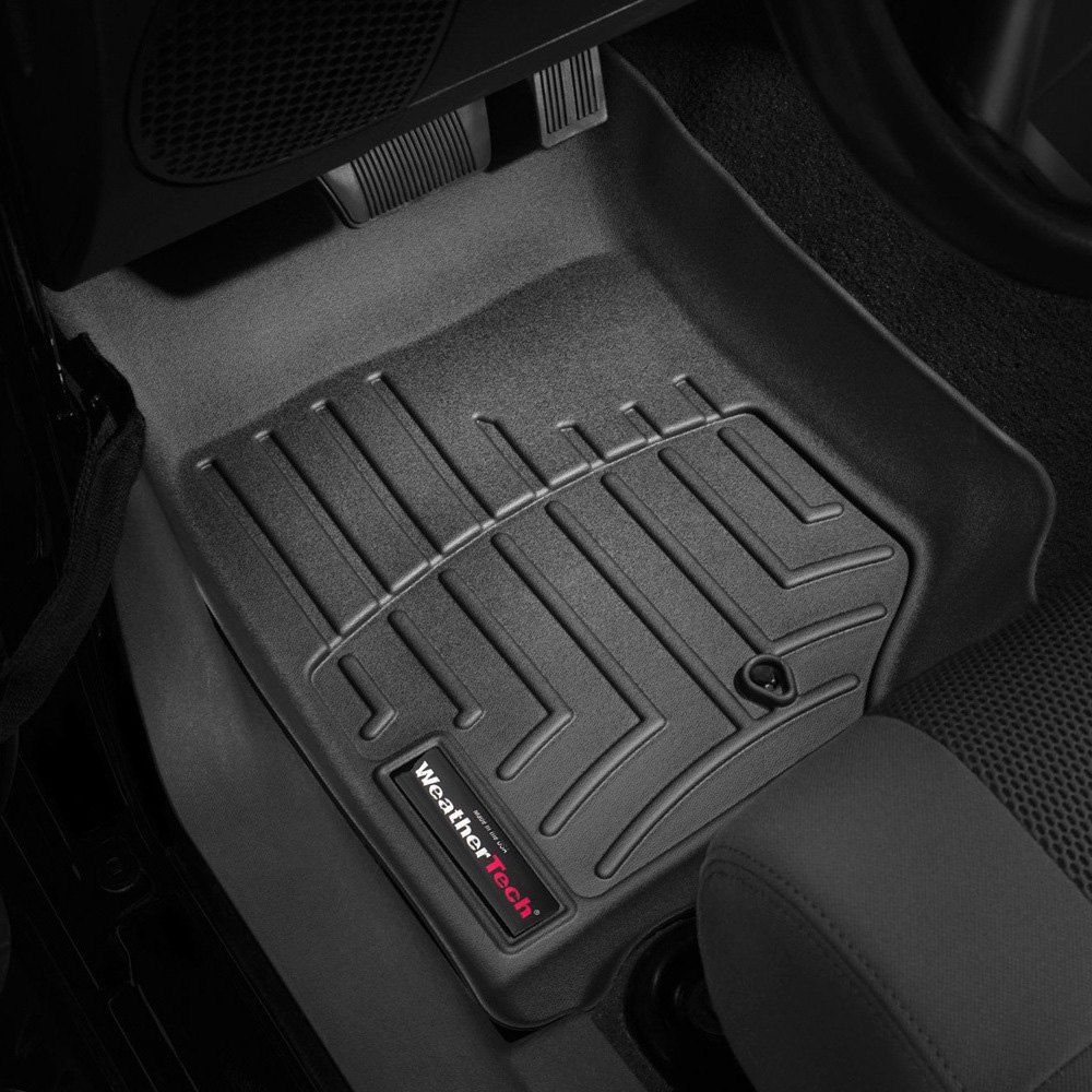 Weathertech® • 441051 • FloorLiner • Molded Floor Liners • Black • First Row • Jeep Wrangler 07-13