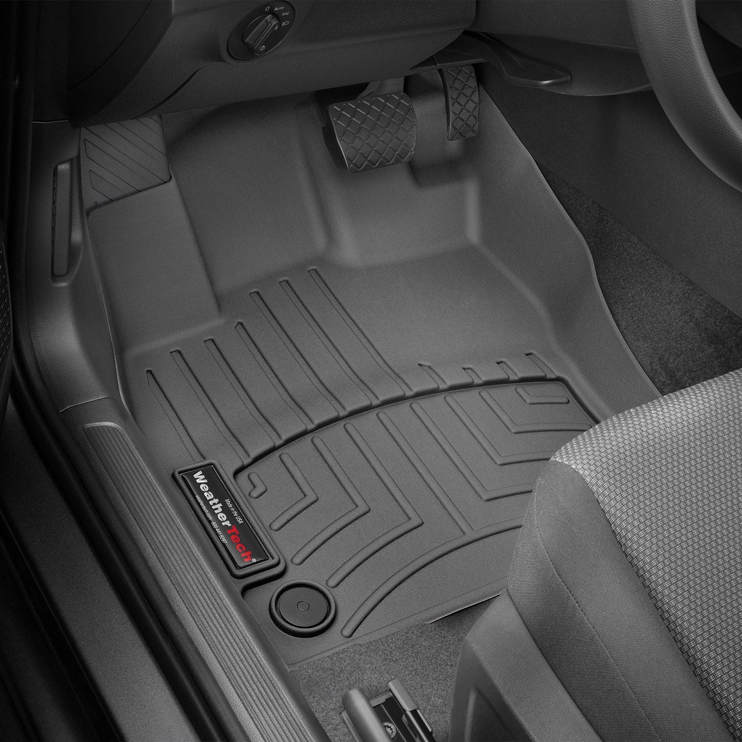 Weathertech® • 4413171 • FloorLiner • Molded Floor Liners • Black • First Row • Volkswagen Jetta 19-23