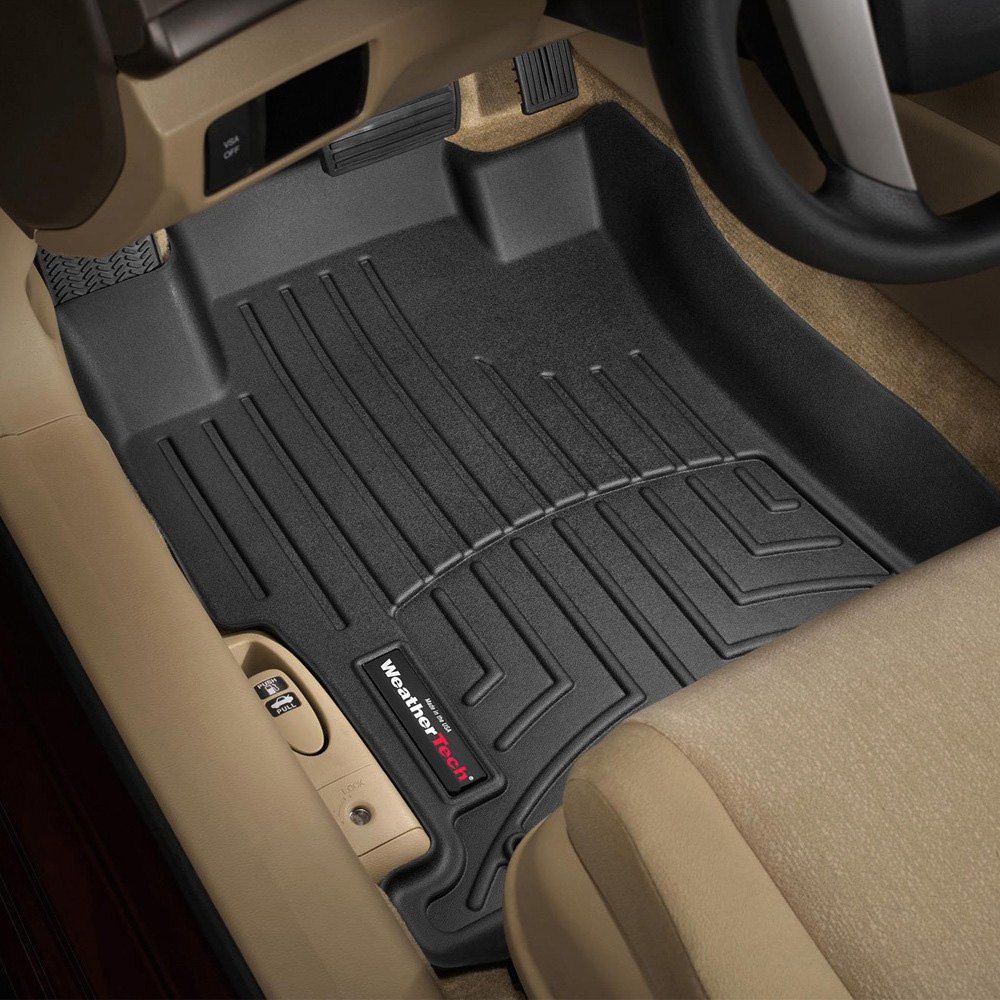 Weathertech® • 441481 • FloorLiner • Molded Floor Liners • Black • First Row • Honda Accord 08-12