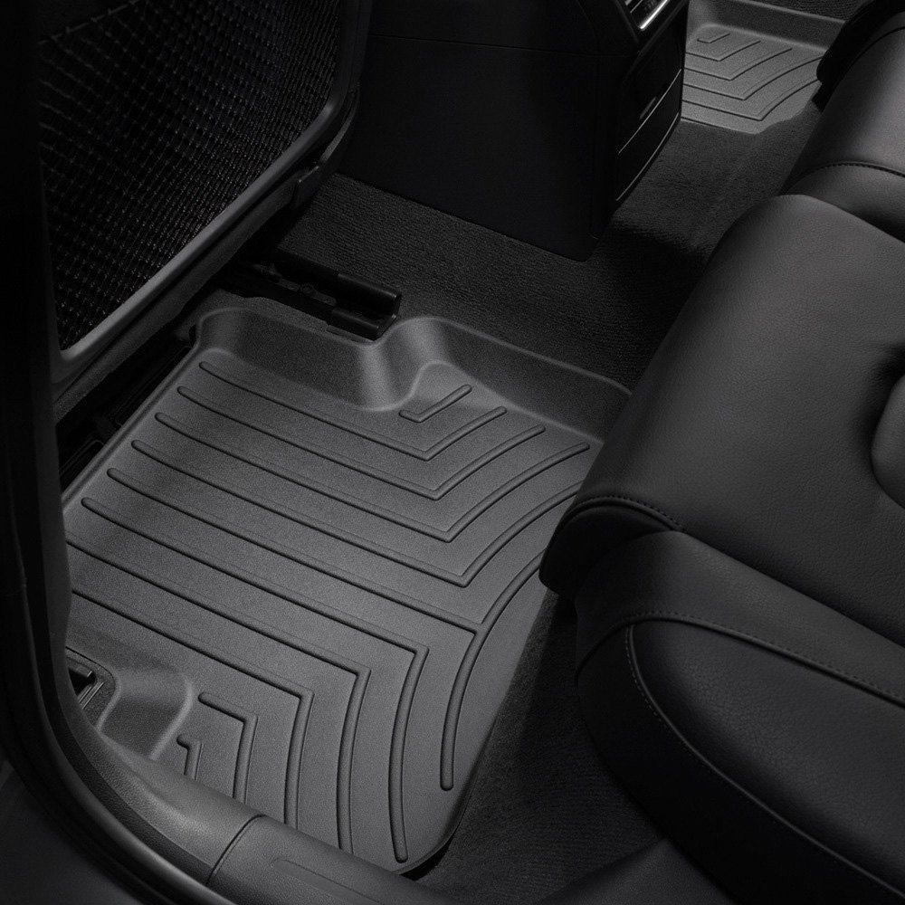 Weathertech® • 442122 • FloorLiner • Molded Floor Liners • Black • Second Row • Audi A4/S4/RS4 09-16