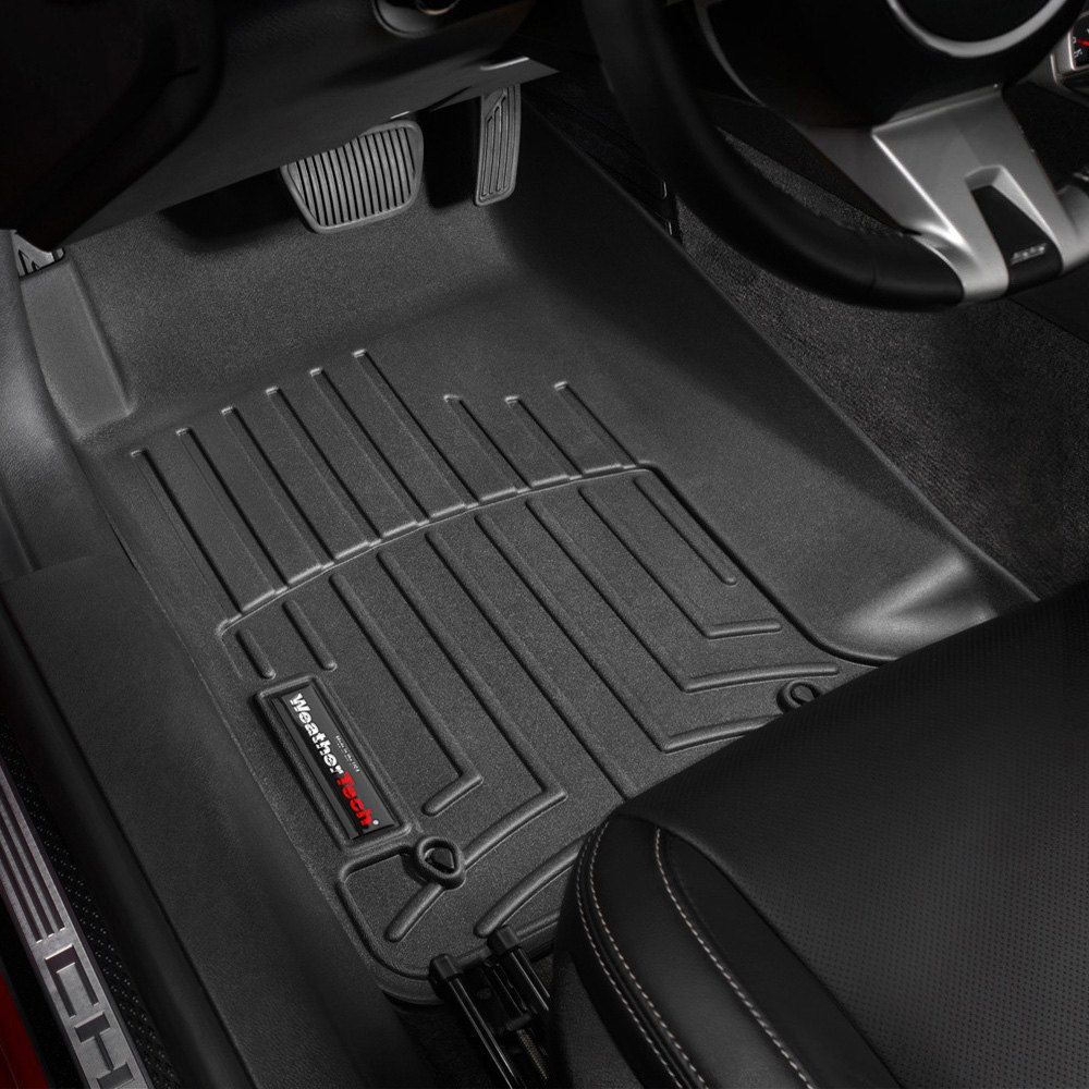 Weathertech® • 442671 • FloorLiner • Molded Floor Liners • Black • First Row • Chevy Camaro 10-15