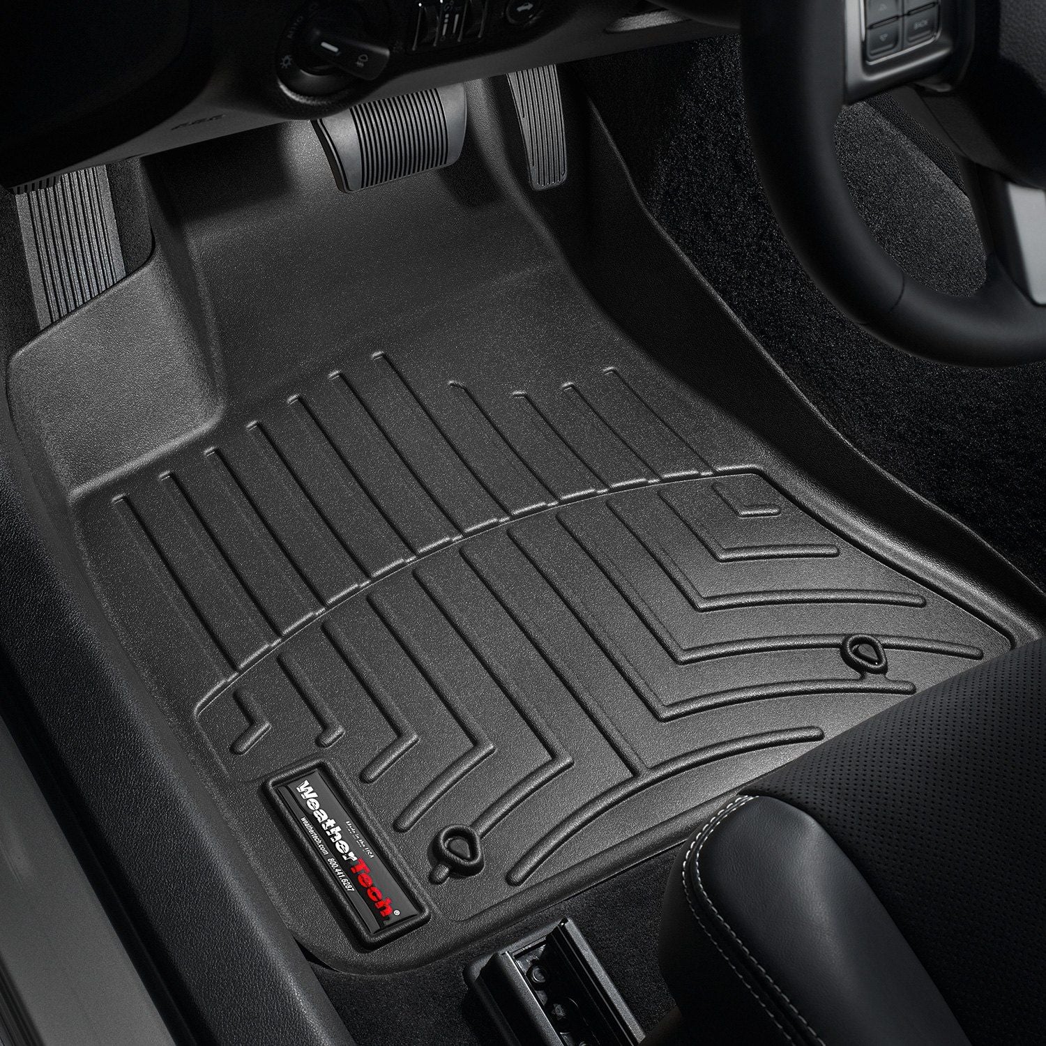 Weathertech® • 443791 • FloorLiner • Molded Floor Liners • Black • First Row