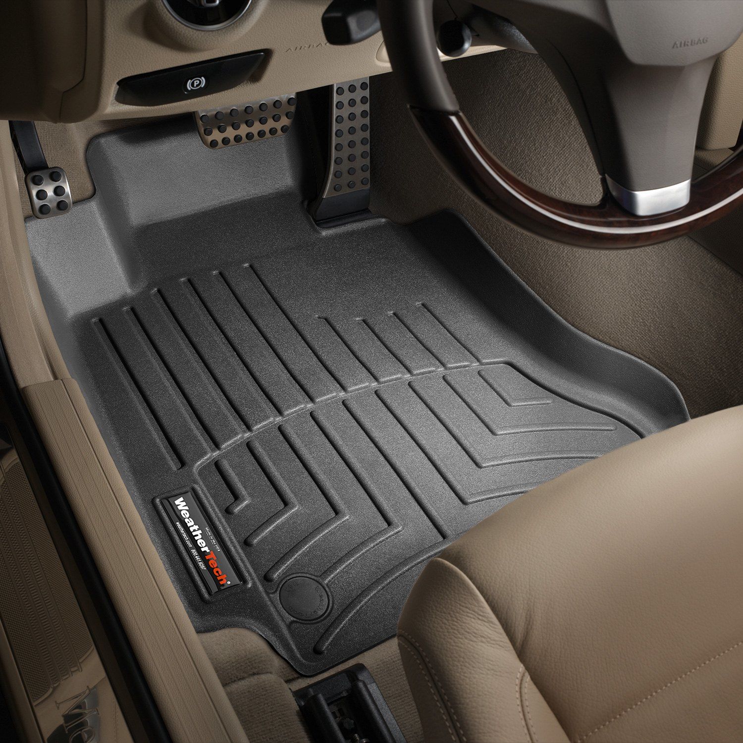 Weathertech® • 444701 • FloorLiner • Molded Floor Liners • Black • First Row